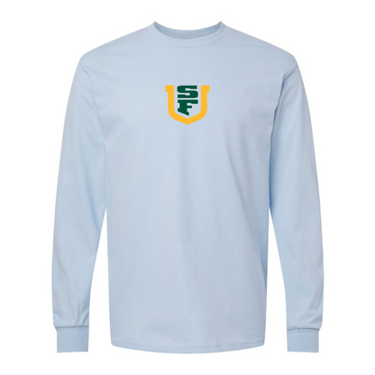 Men's San Francisco Dons Logo Gildan Heavy Cotton Long Sleeve T-Shirt