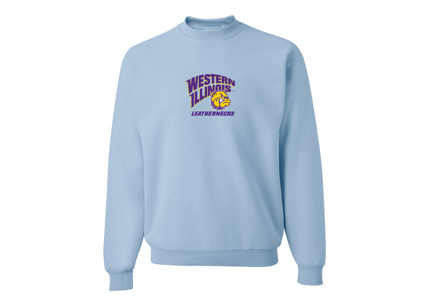 Men's Western Illinois Leathernecks JERZEES NuBlend Crewneck Sweatshirt
