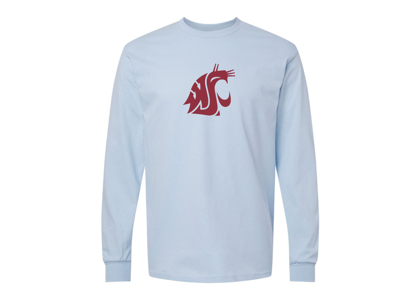 Men's Washington State Cougars Gildan Heavy Cotton Long Sleeve T-Shirt