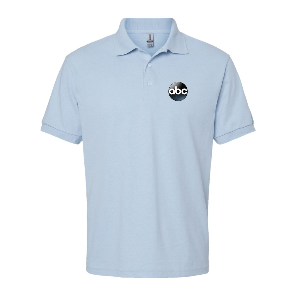 Men's Abc Logo Gildan Dry Blend Jersey Polo
