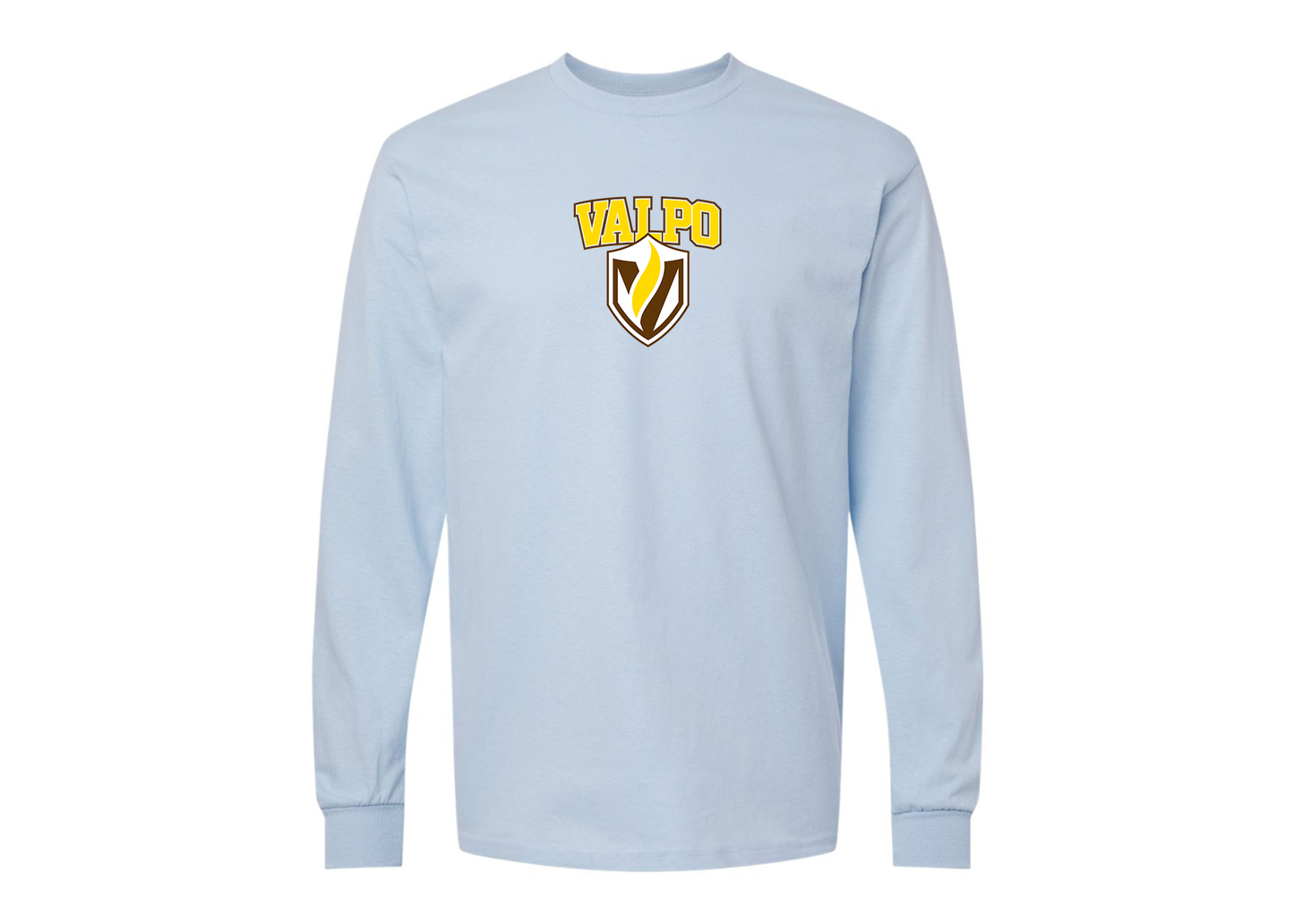 Men's Valparaiso Crusaders Gildan Heavy Cotton Long Sleeve T-Shirt