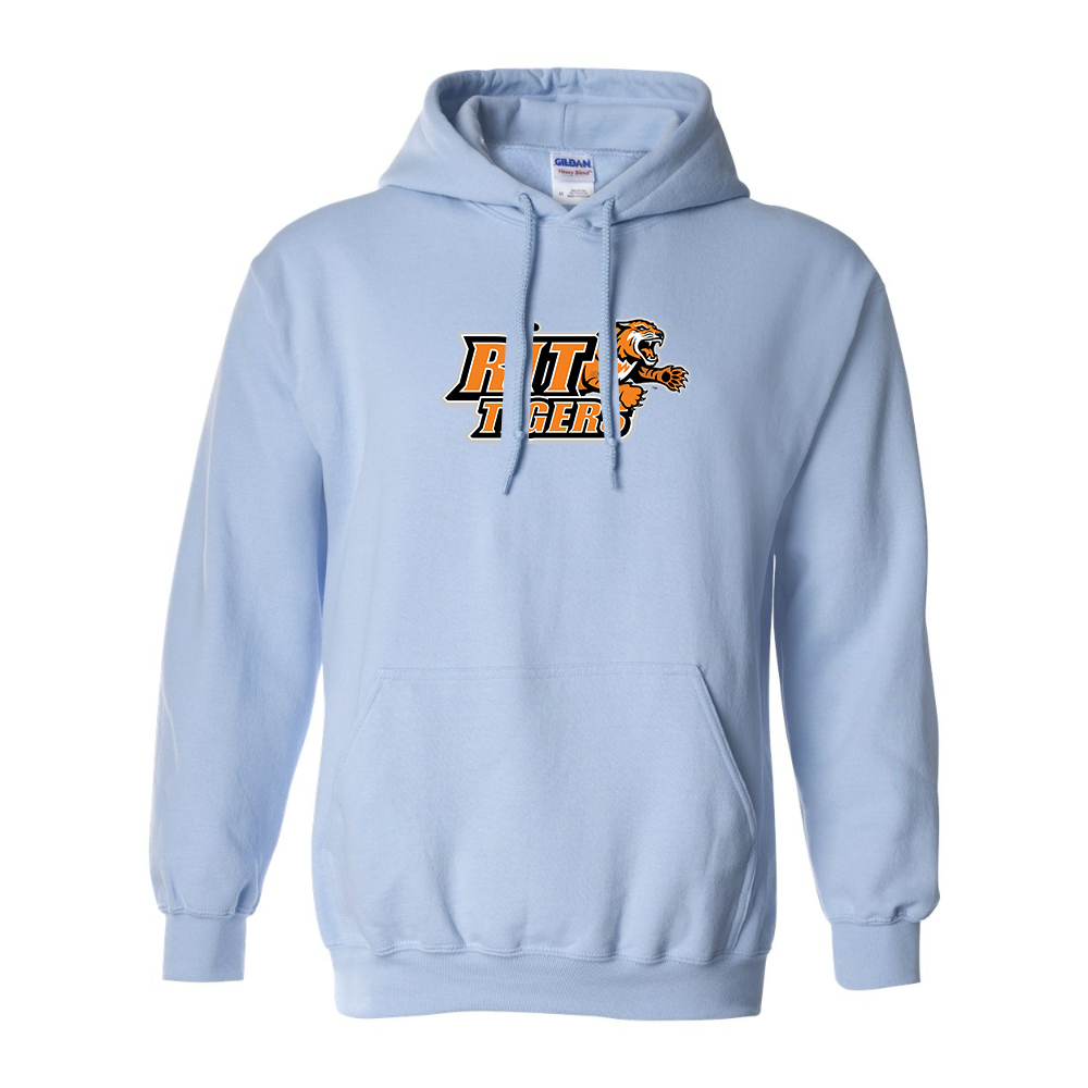 Men's RIT Tigers Logo Gildan  Heavy Blend Hooded Sweatshirt