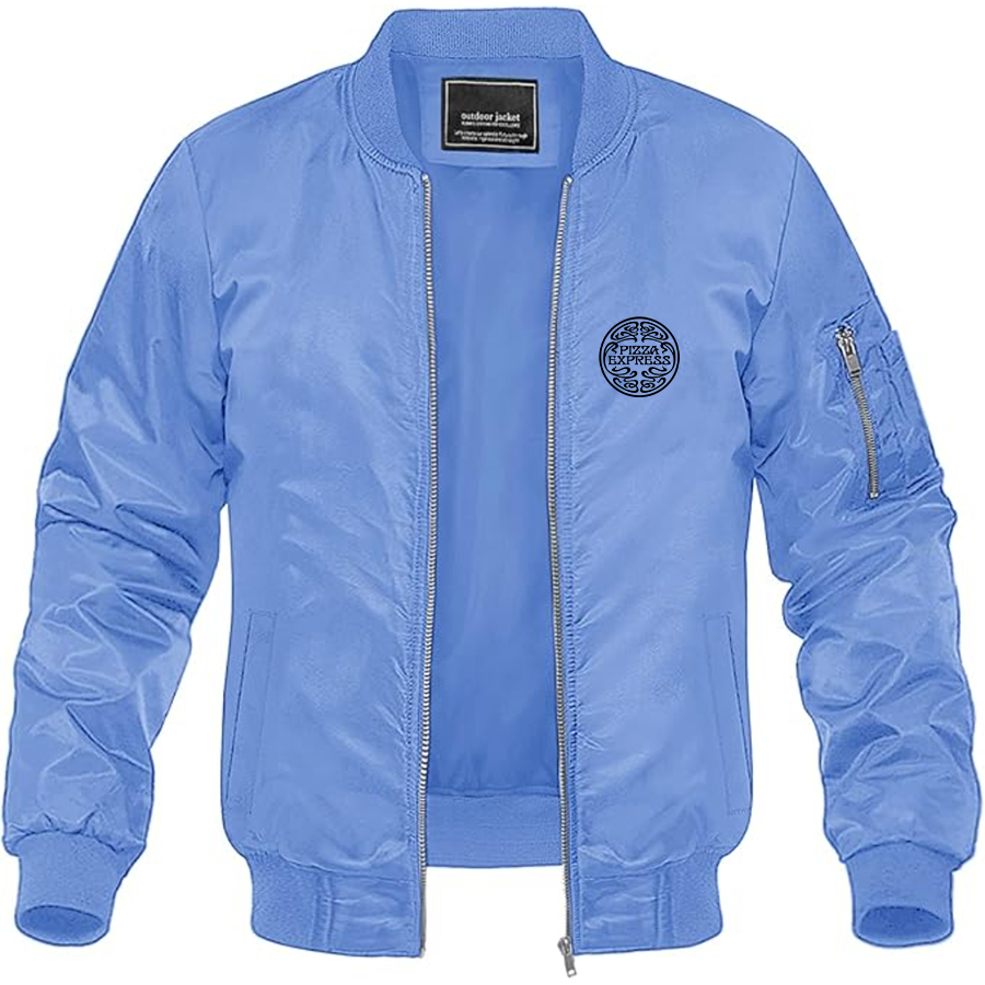 Men's Pizza Express Logo Lightweight Bomber Jacket Windbreaker Softshell Varsity Jacket Coat