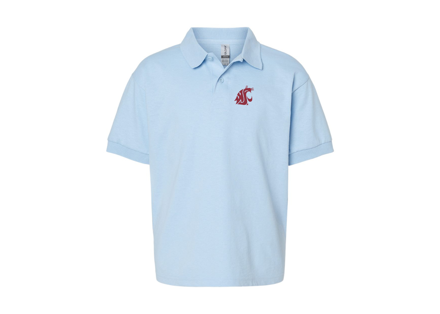 Youth Washington State Cougars Gildan Dry Blend Jersey Polo