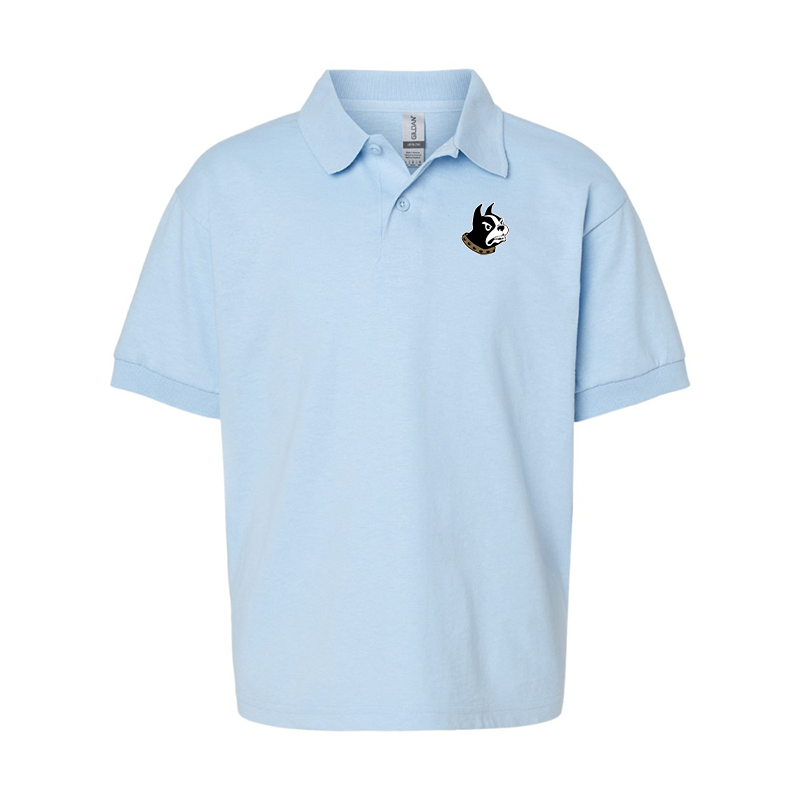 Youth Wofford Terriers Gildan Dry Blend Jersey Polo