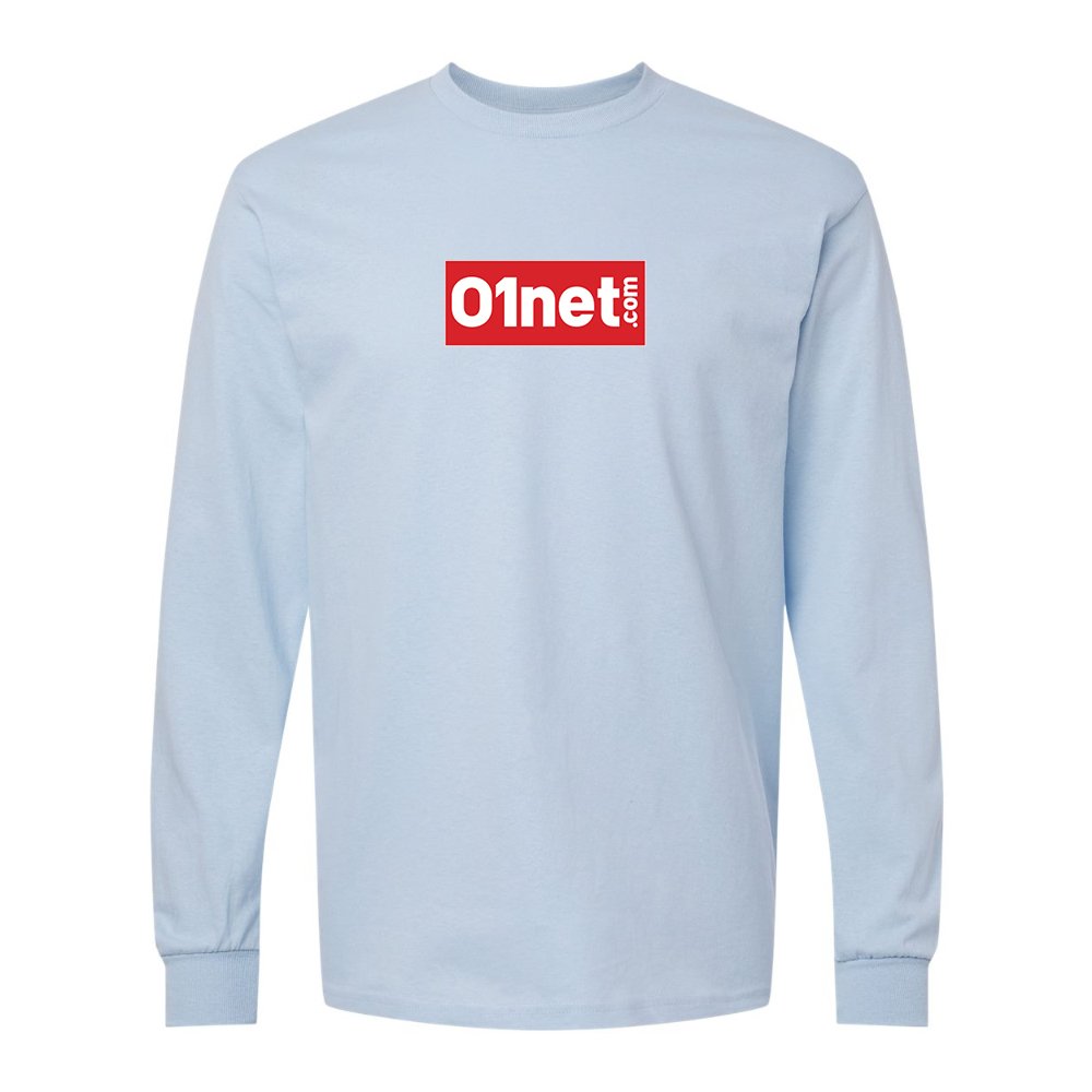Men's 01net Logo Gildan Heavy Cotton Long Sleeve T-Shirt
