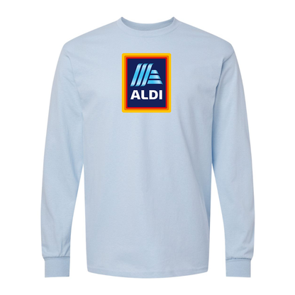 Men's Aldi Logo Gildan Heavy Cotton Long Sleeve T-Shirt