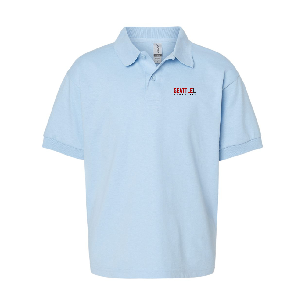 Youth Seattle Redhawks Logo Gildan Dry Blend Jersey Polo
