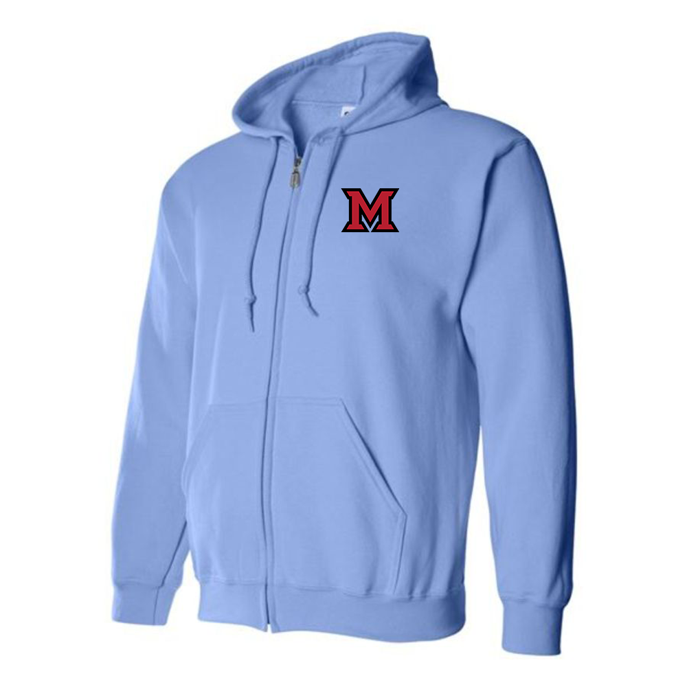 Men's Miami Ohio RedHawks Logo Zipper Hoodie