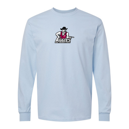 Men's Aggies New Mexico State Logo Gildan Heavy Cotton Long Sleeve T-Shirt