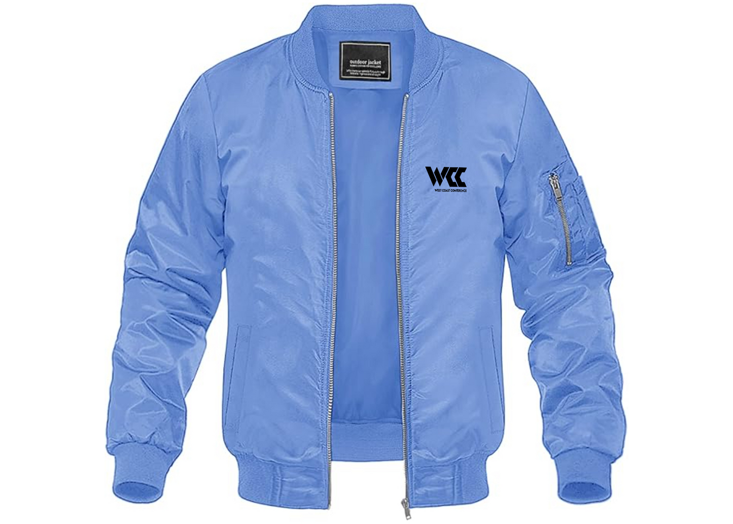 Men's West Coast Conference Lightweight Bomber Jacket Windbreaker Softshell Varsity Jacket Coat