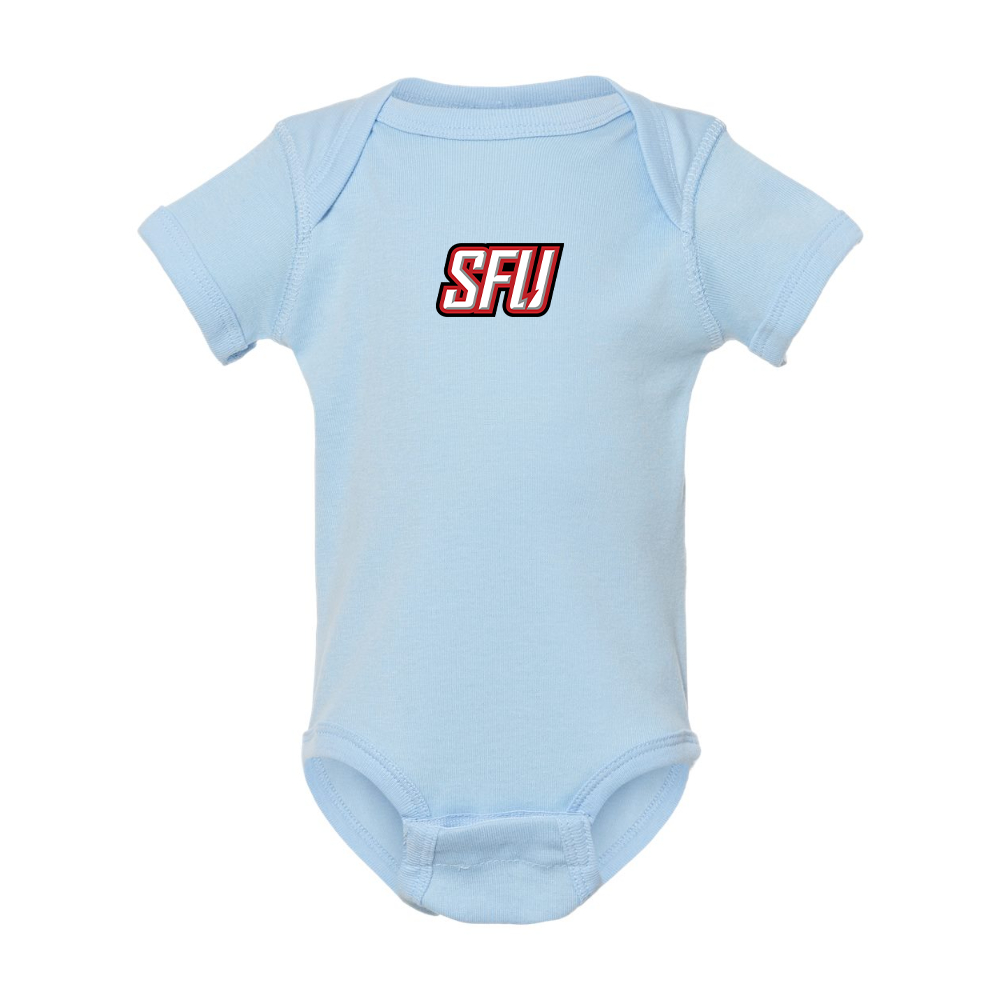 Saint Francis Red Flash Logo Rabbit Skins Infant Baby Rib Bodysuit