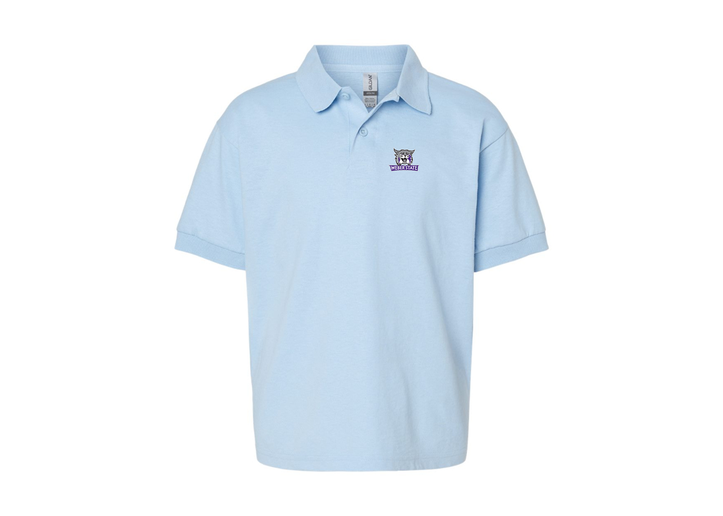 Youth Weber State Wildcats Gildan Dry Blend Jersey Polo