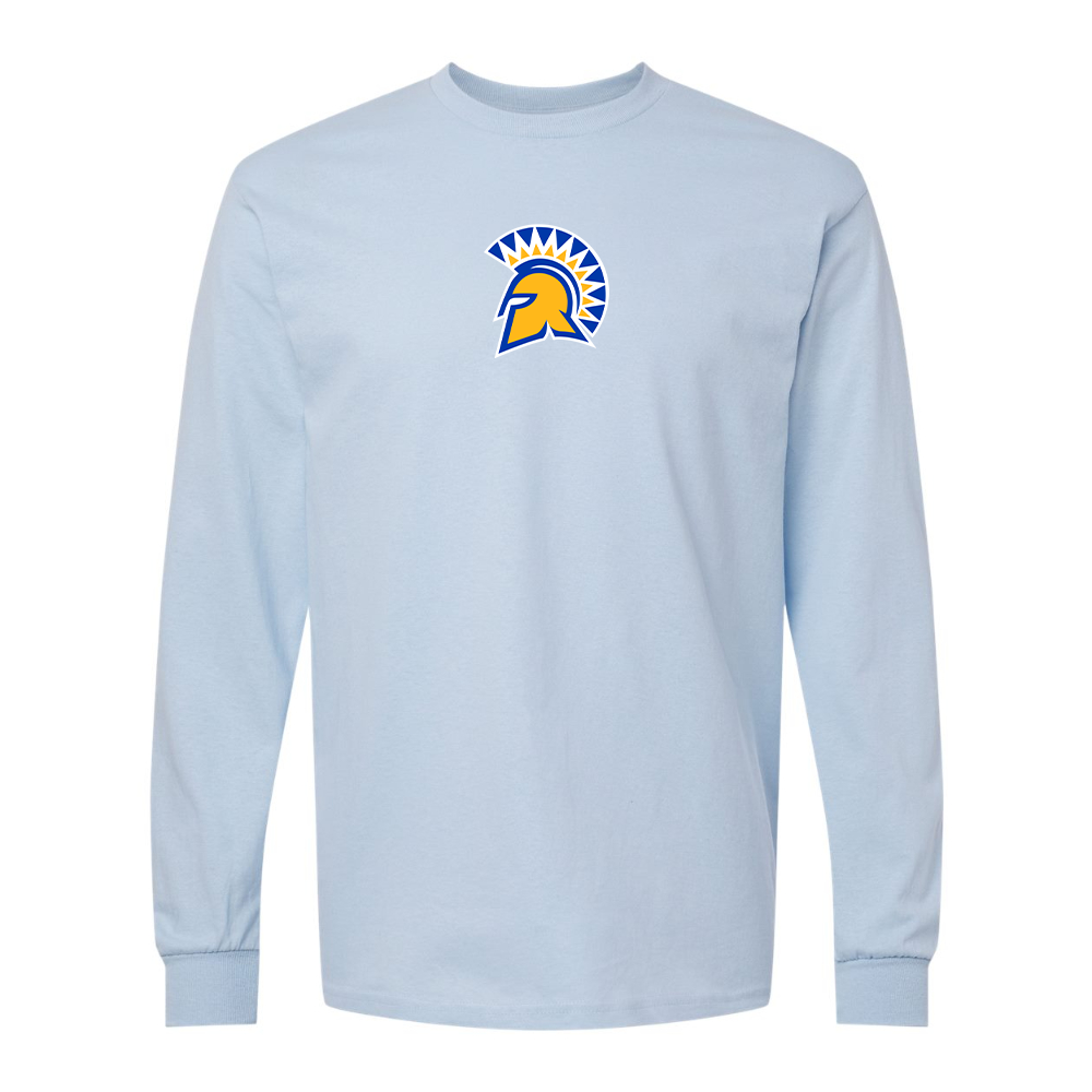 Men's San Jose State Spartans Logo Gildan Heavy Cotton Long Sleeve T-Shirt