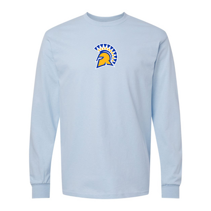 Men's San Jose State Spartans Logo Gildan Heavy Cotton Long Sleeve T-Shirt