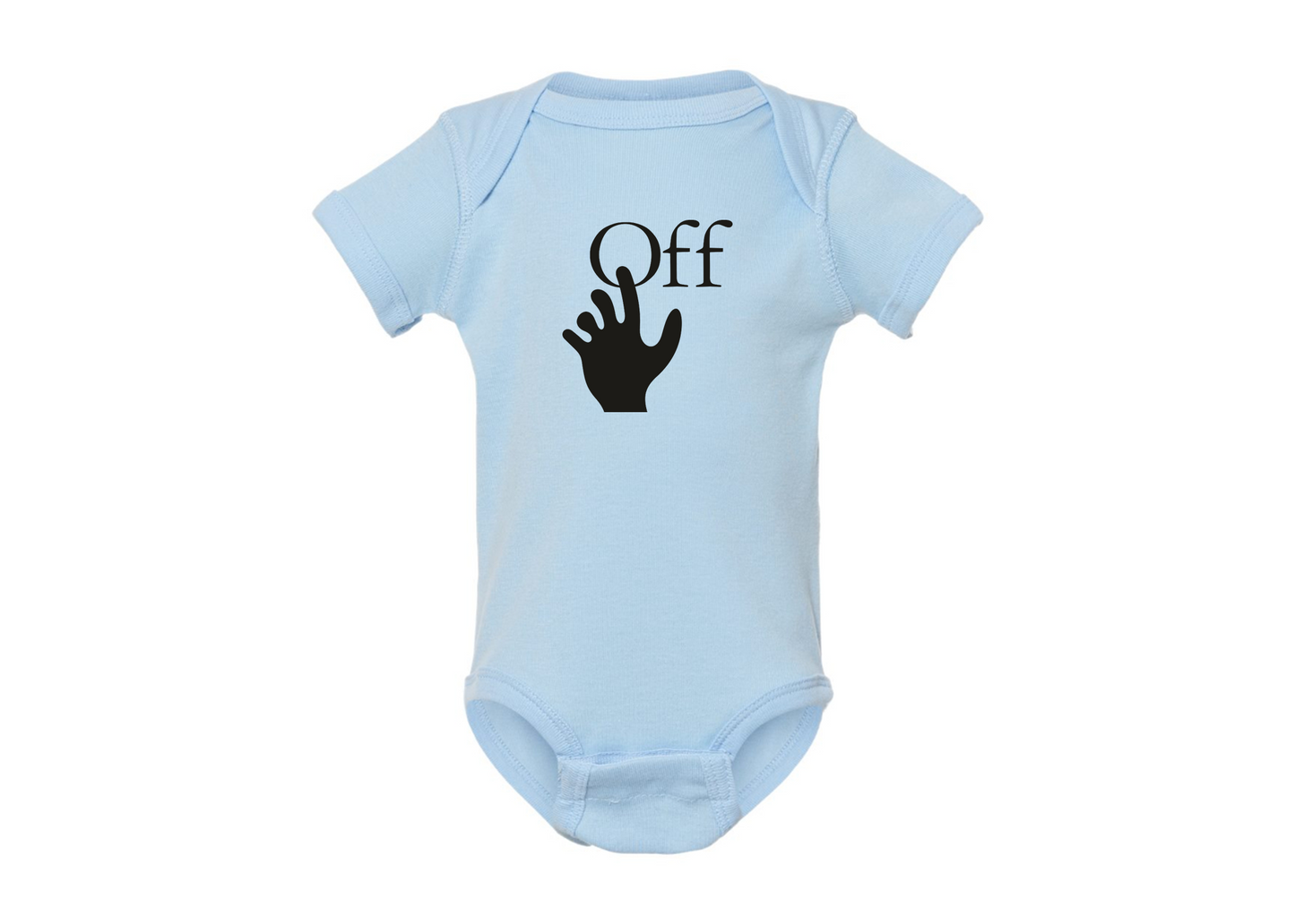 Off-White Hand  Rabbit Skins Infant Baby Rib Bodysuit