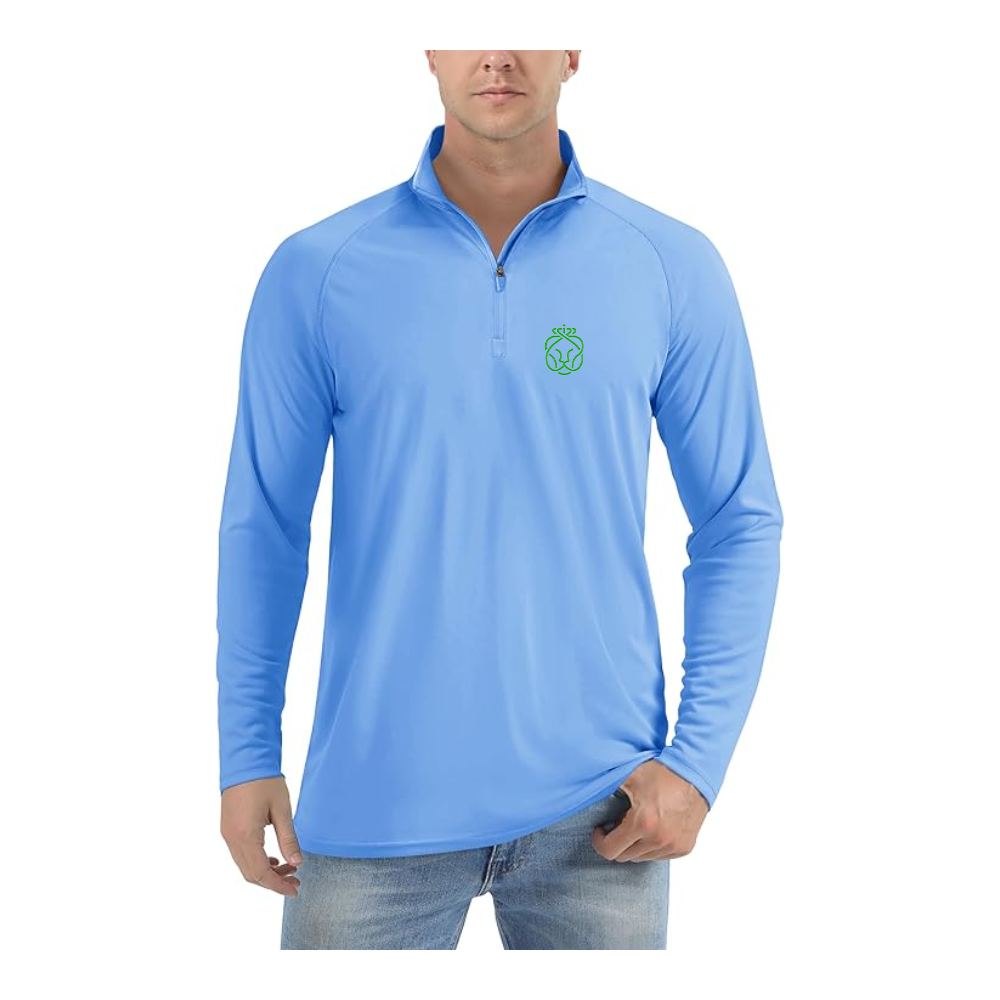 Men's Ahold Delhaize Symbol  Lightweight Quarter-Zip Athletic Shirt Long Sleeve Performance Wear
