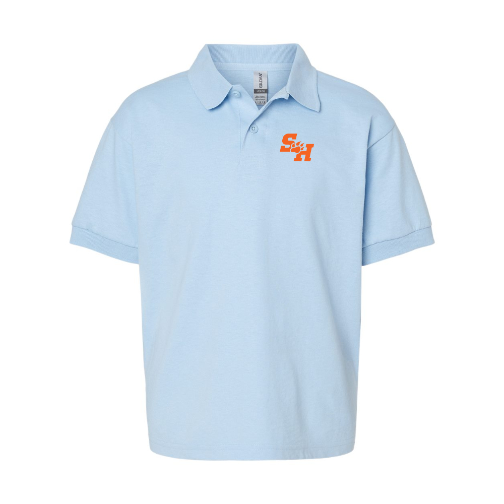 Youth Sam Houston State Bearkats Logo Gildan Dry Blend Jersey Polo
