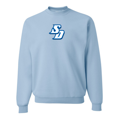 Men's San Diego Toreros Logo  JERZEES NuBlend Crewneck Sweatshirt