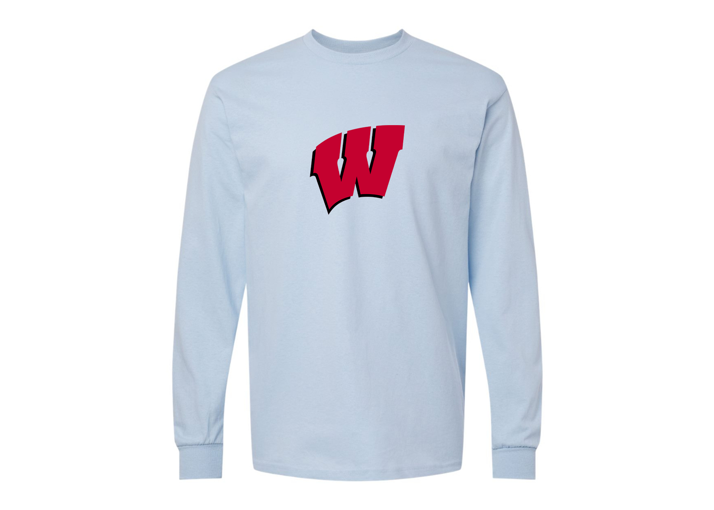 Men's Wisconsin Badgers Gildan Heavy Cotton Long Sleeve T-Shirt