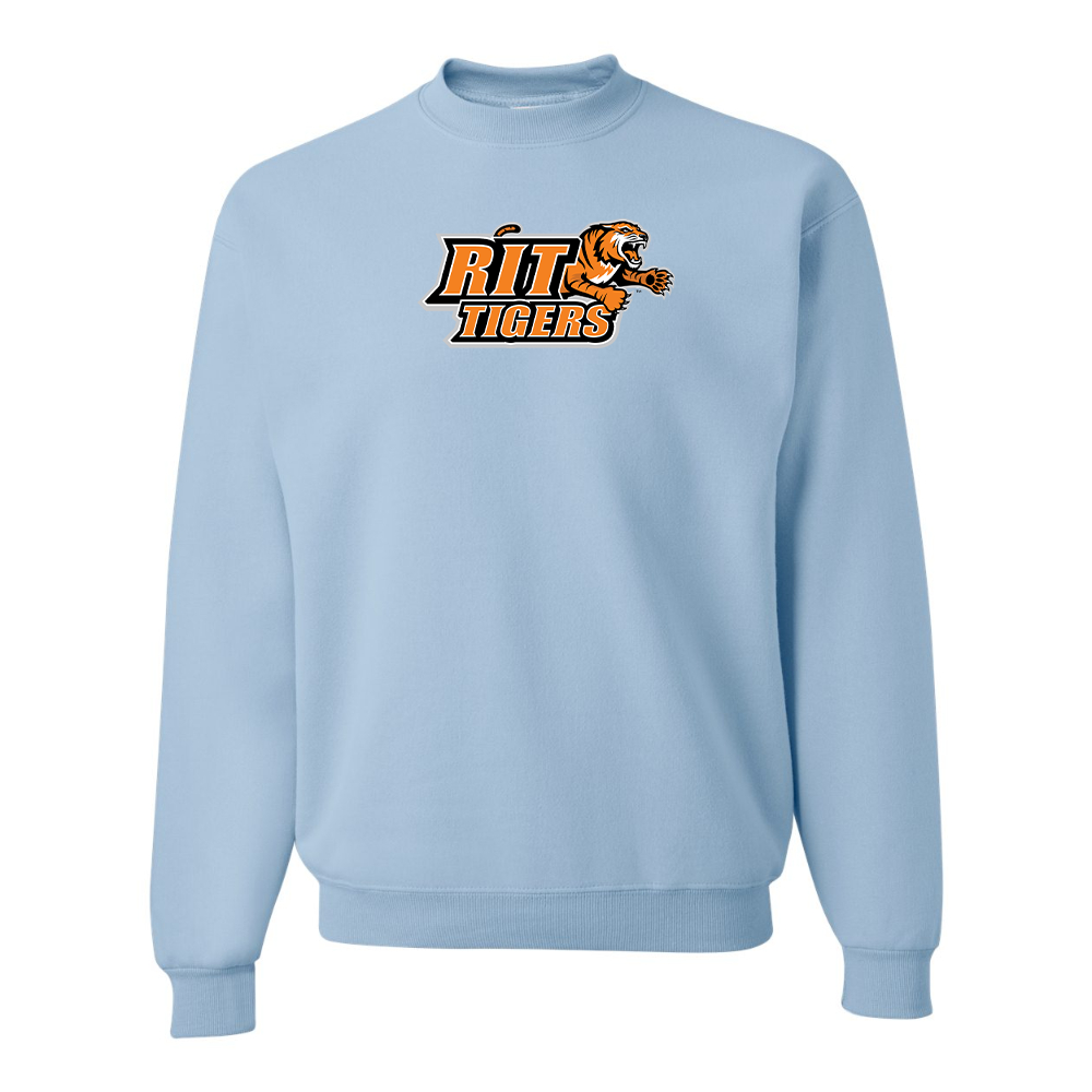 Men's RIT Tigers Logo  JERZEES NuBlend Crewneck Sweatshirt