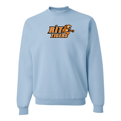 Men's RIT Tigers Logo  JERZEES NuBlend Crewneck Sweatshirt