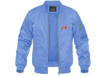 Men's NRJ 12 Logo Lightweight Bomber Jacket Windbreaker Softshell Varsity Jacket Coat