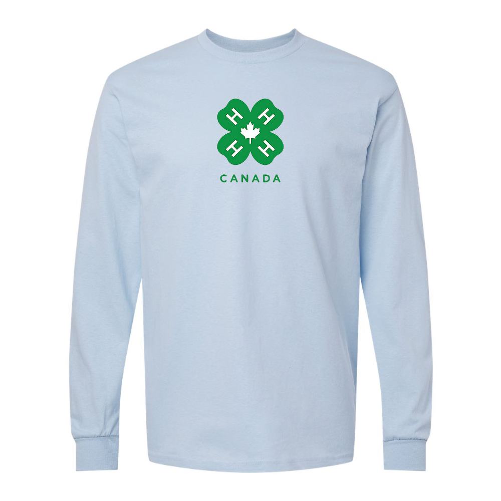 Men's 4H Canada Logo Gildan Heavy Cotton Long Sleeve T-Shirt
