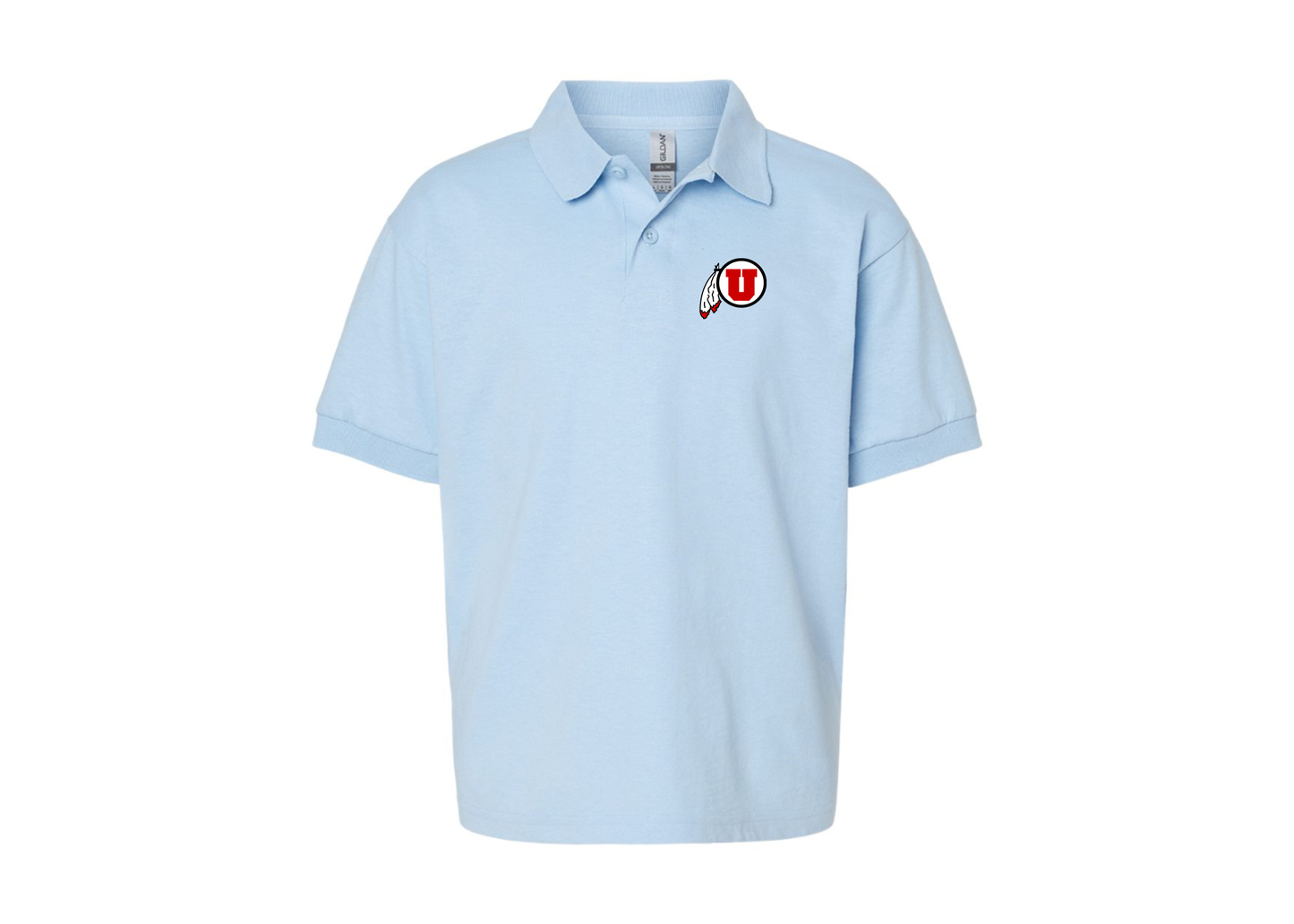 Youth Utah Utes Gildan Dry Blend Jersey Polo