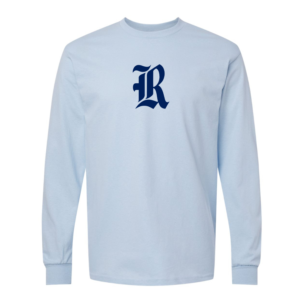 Men's Rice Owls Logo Gildan Heavy Cotton Long Sleeve T-Shirt