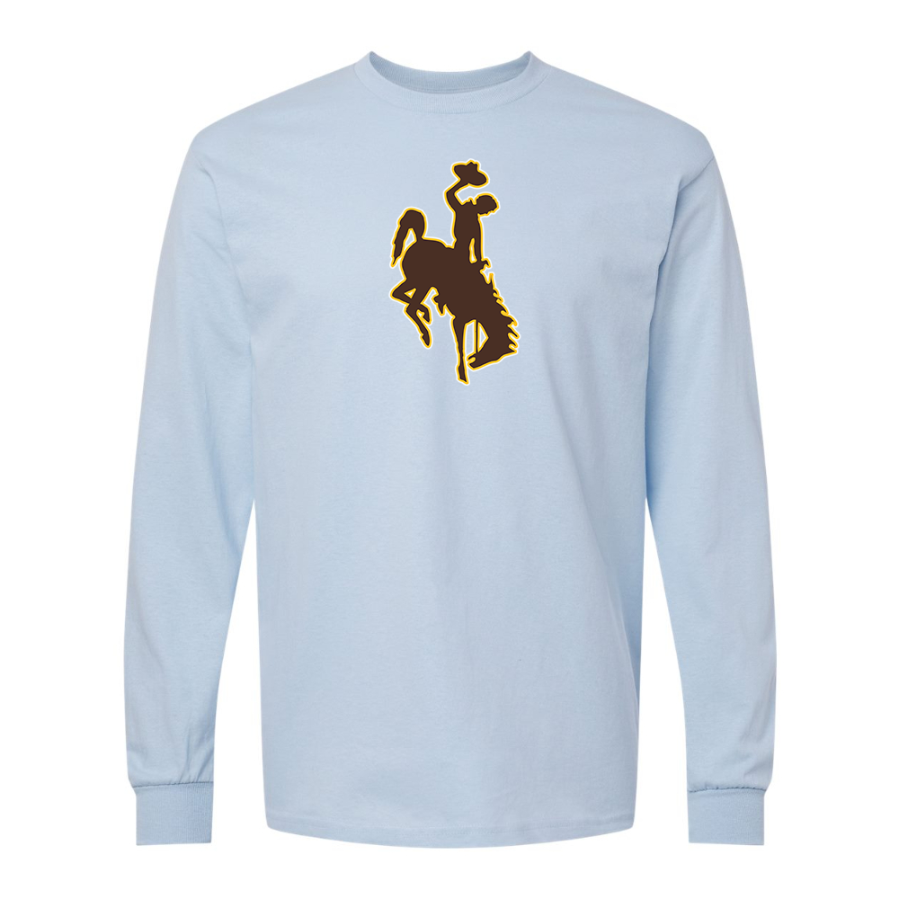 Men's Wyoming Cowboys Gildan Heavy Cotton Long Sleeve T-Shirt