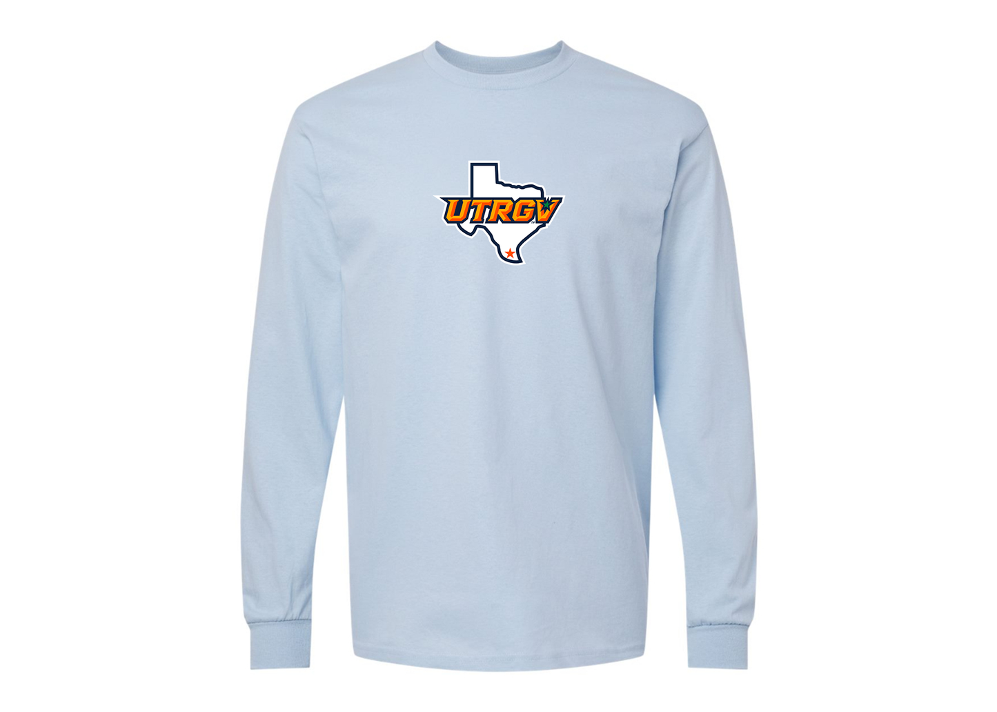 Men's UTRGV Vaqueros Gildan Heavy Cotton Long Sleeve T-Shirt