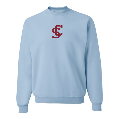 Men's Santa Clara Broncos Logo  JERZEES NuBlend Crewneck Sweatshirt