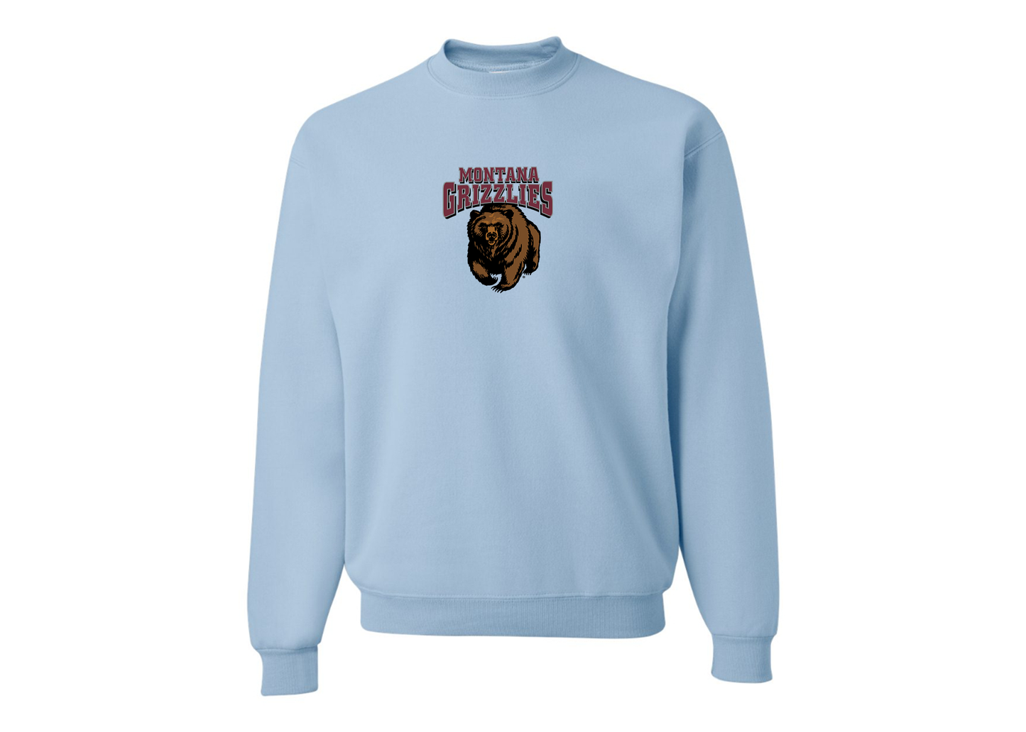 Men's Montana Grizzliesl JERZEES NuBlend Crewneck Sweatshirt