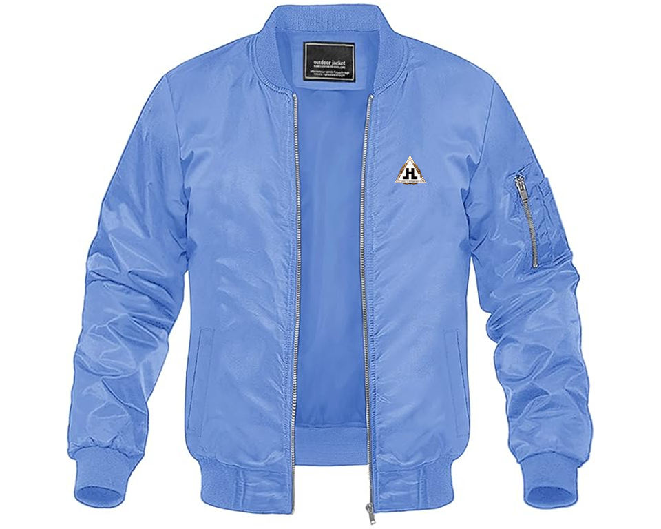 Men's Hansa Logo Lightweight Bomber Jacket Windbreaker Softshell Varsity Jacket Coat