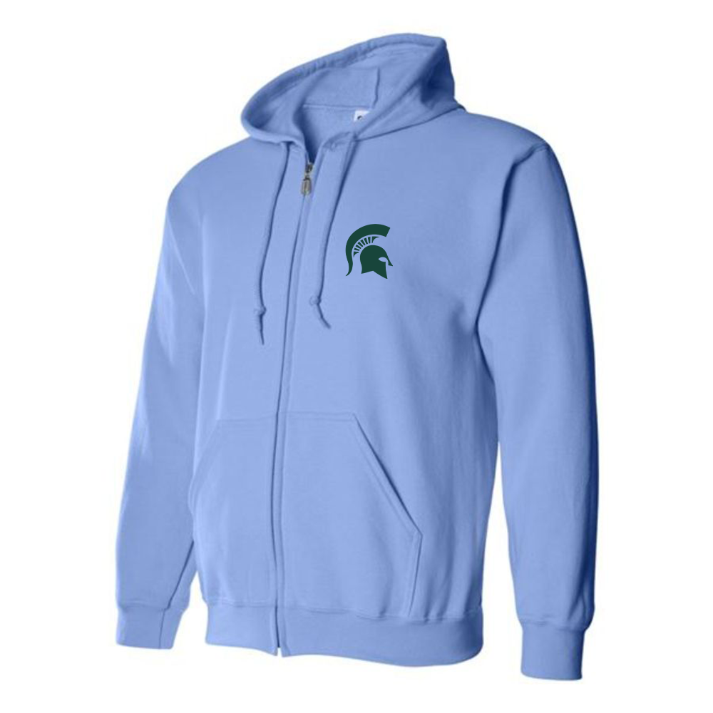 Men's Michigan State Spartans Logo Zipper Hoodie