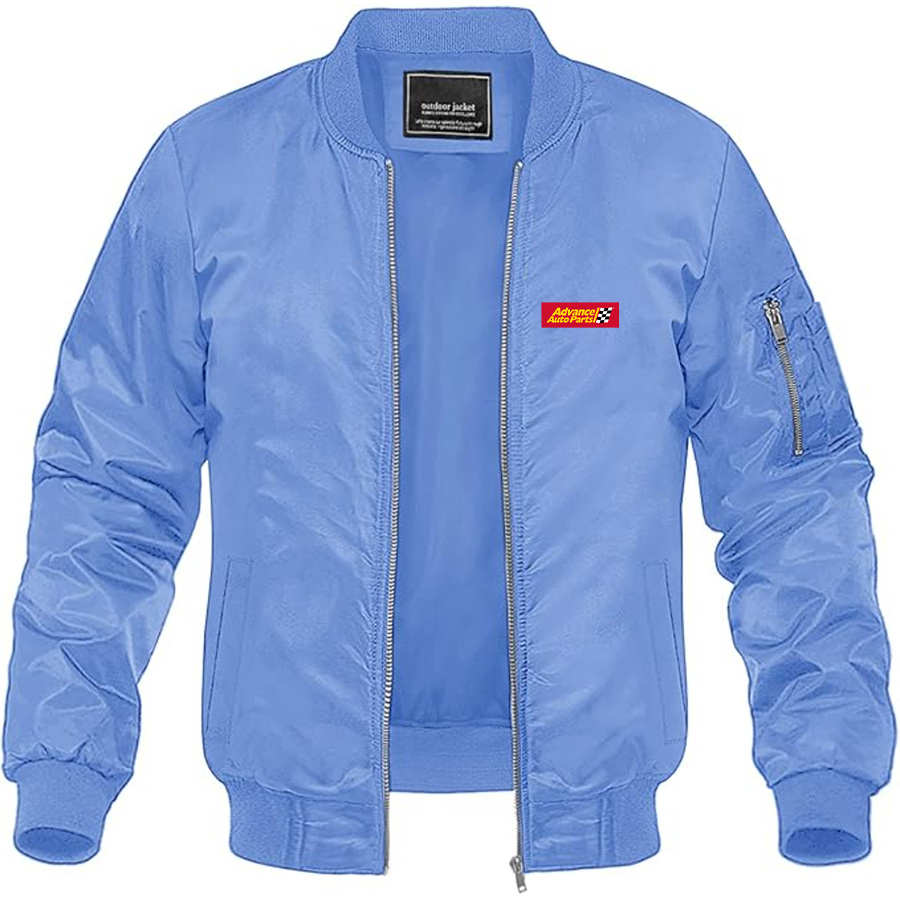Men's Advance Auto Parts Logo Lightweight Bomber Jacket Windbreaker Softshell Varsity Jacket Coat