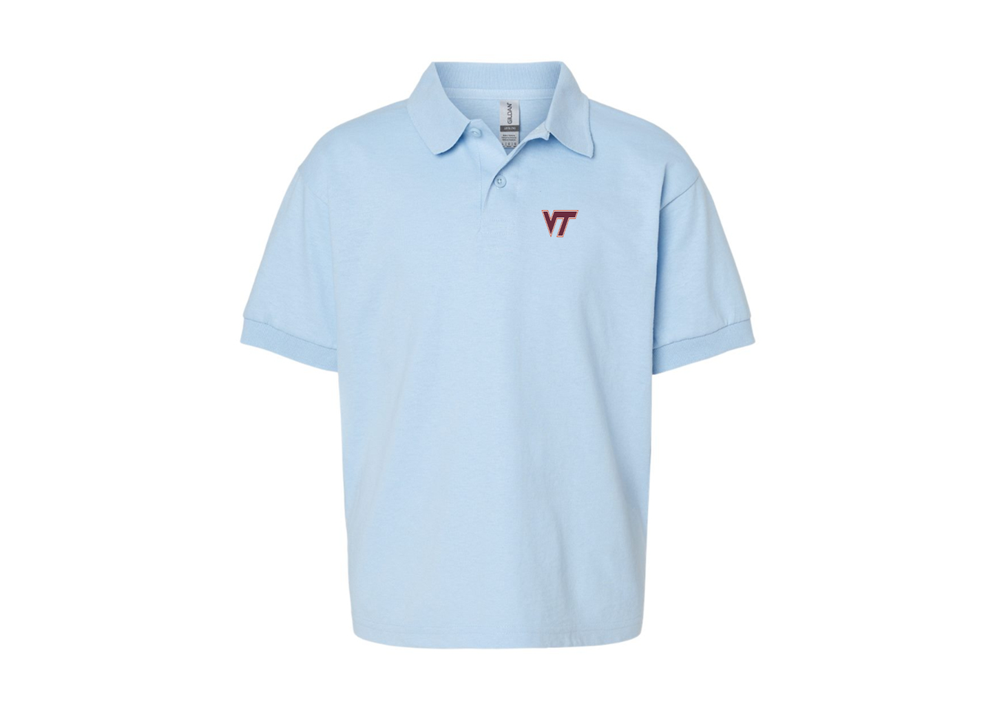 Youth Virginia Tech Hokies Gildan Dry Blend Jersey Polo