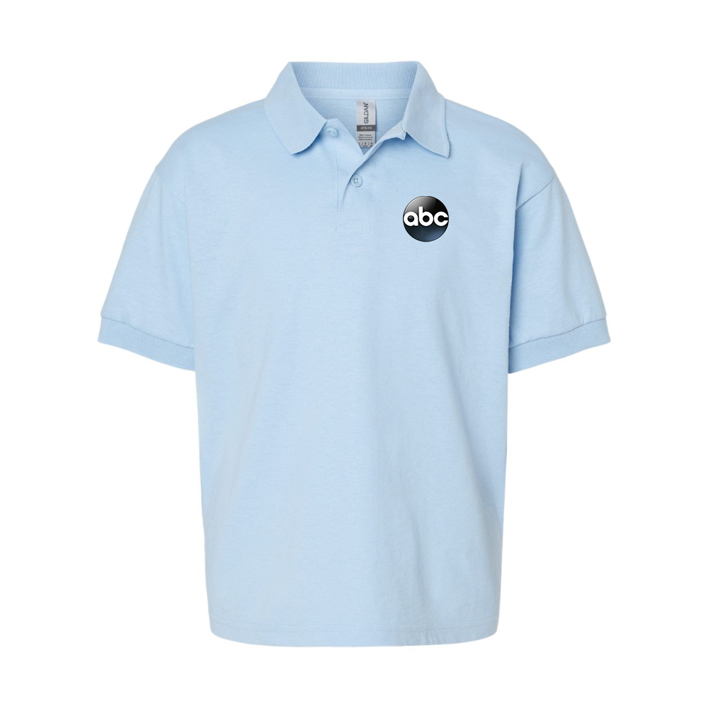 Youth Abc Logo Gildan Dry Blend Jersey Polo