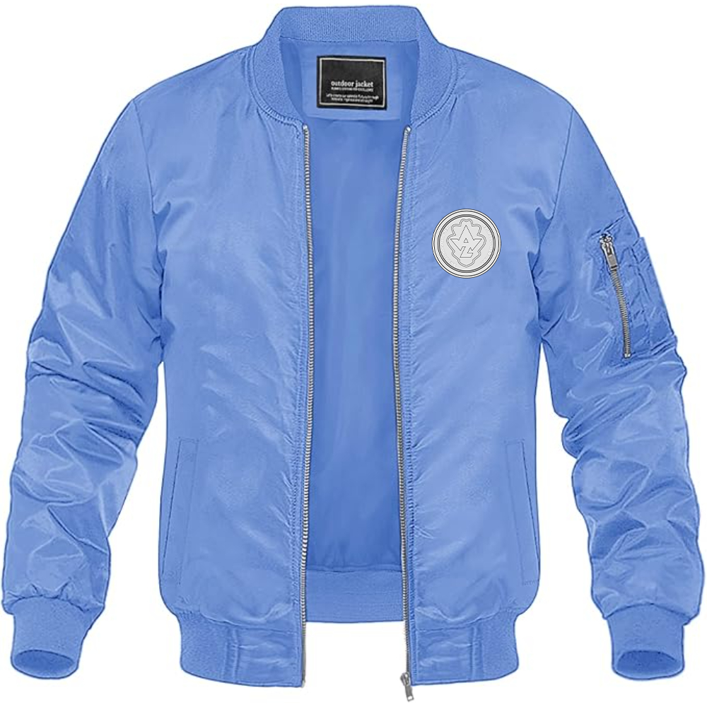 Men's AWZ Logo  Lightweight Bomber Jacket Windbreaker Softshell Varsity Jacket Coat