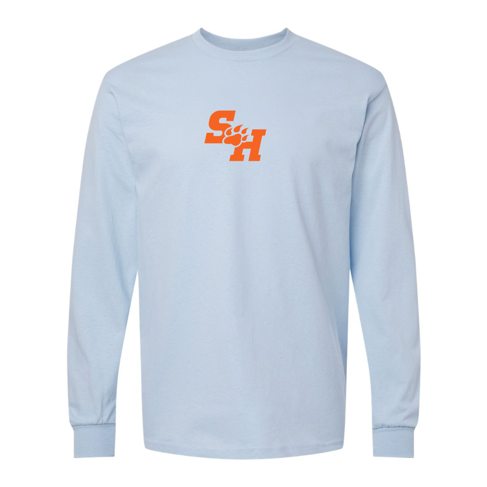 Men's Sam Houston State Bearkats Logo Gildan Heavy Cotton Long Sleeve T-Shirt