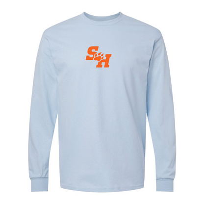 Men's Sam Houston State Bearkats Logo Gildan Heavy Cotton Long Sleeve T-Shirt