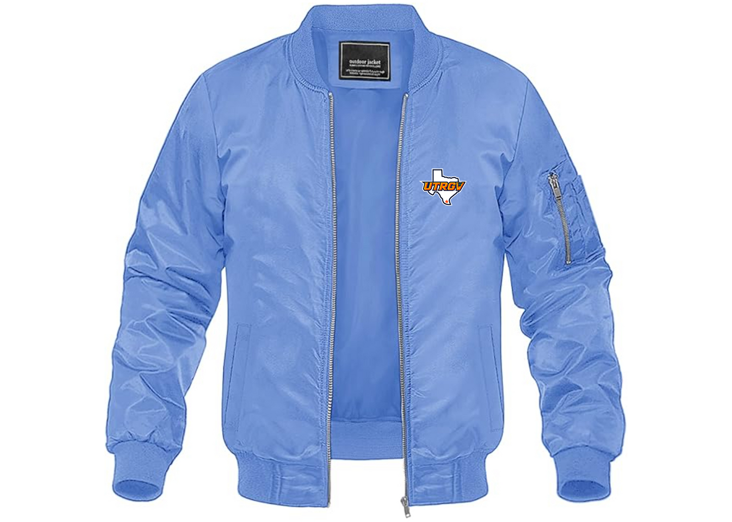 Men's UTRGV Vaqueros Lightweight Bomber Jacket Windbreaker Softshell Varsity Jacket Coat