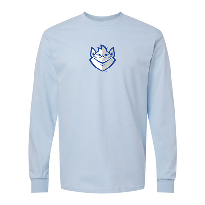 Men's Saint Louis Billikens Logo Gildan Heavy Cotton Long Sleeve T-Shirt