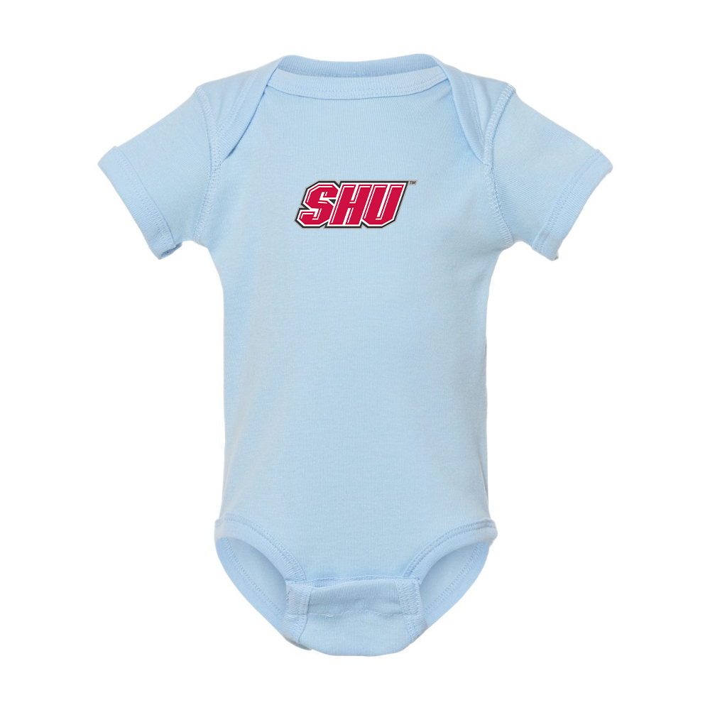 Sacred Heart Pioneers Logo Rabbit Skins Infant Baby Rib Bodysuit