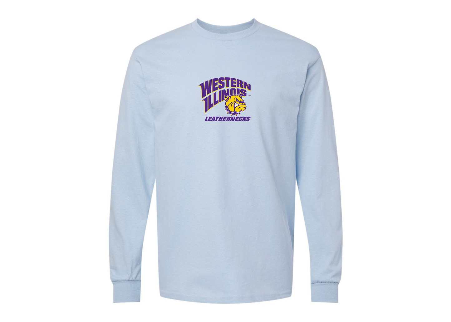Men's Western Illinois Leathernecks Gildan Heavy Cotton Long Sleeve T-Shirt