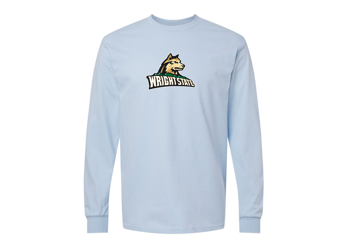 Men's Wright State Raiders Gildan Heavy Cotton Long Sleeve T-Shirt