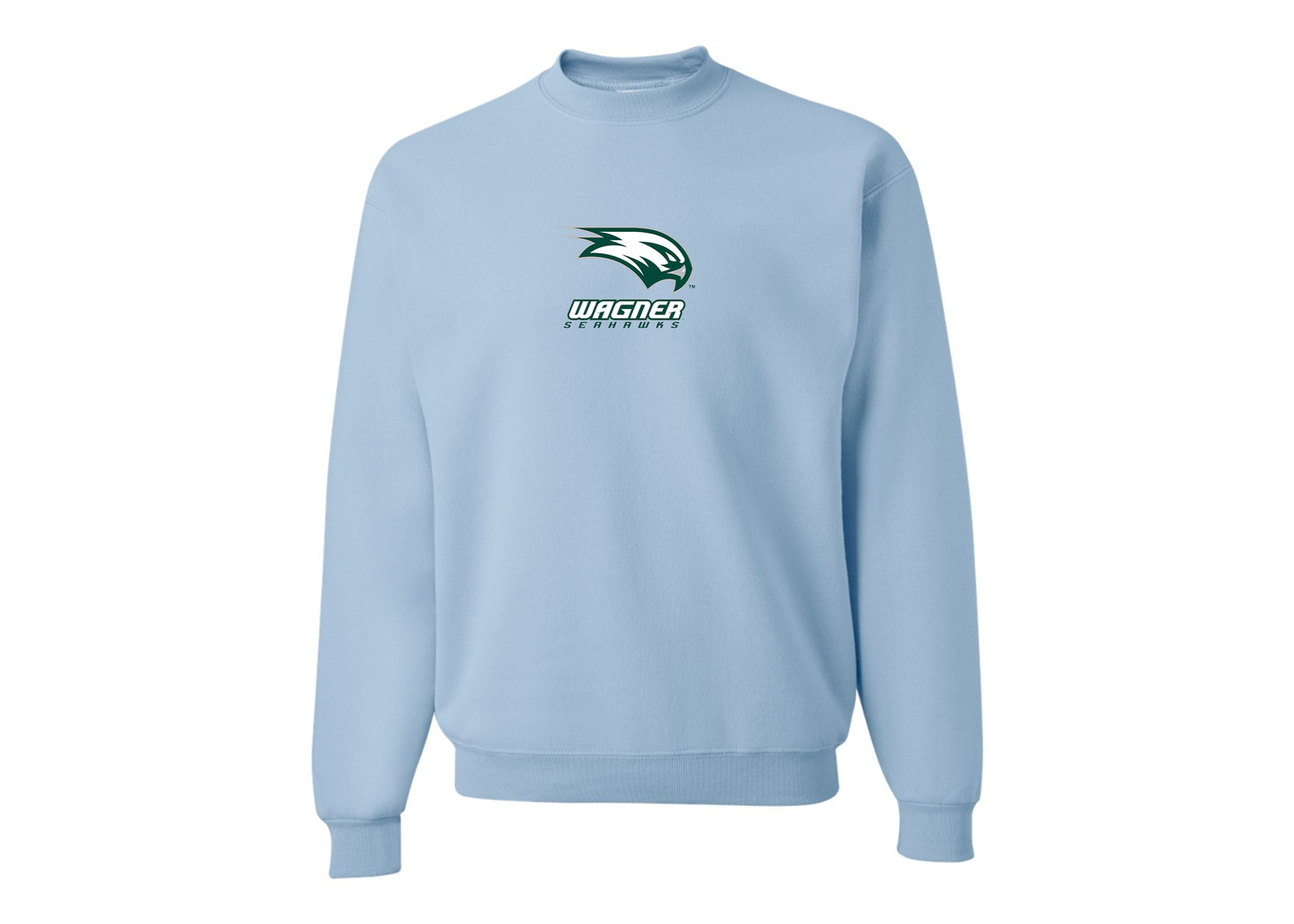 Men's Wagner Seahawks JERZEES NuBlend Crewneck Sweatshirt