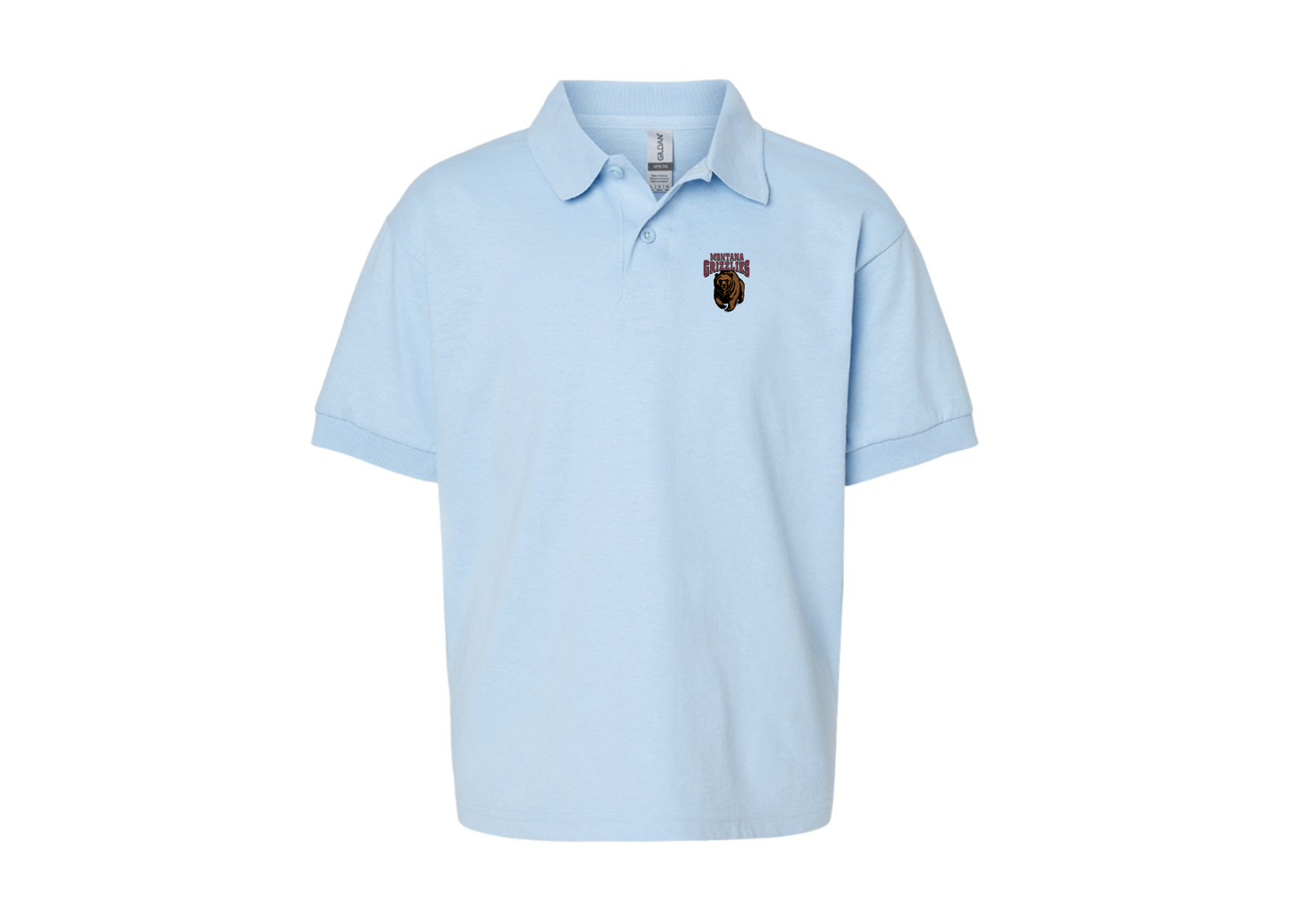 Youth Montana Grizzliesl  Gildan Dry Blend Jersey Polo