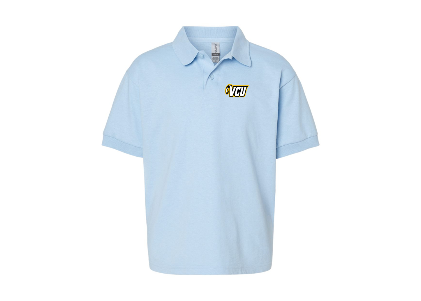 Youth Virginia Commonwealth Rams Gildan Dry Blend Jersey Polo